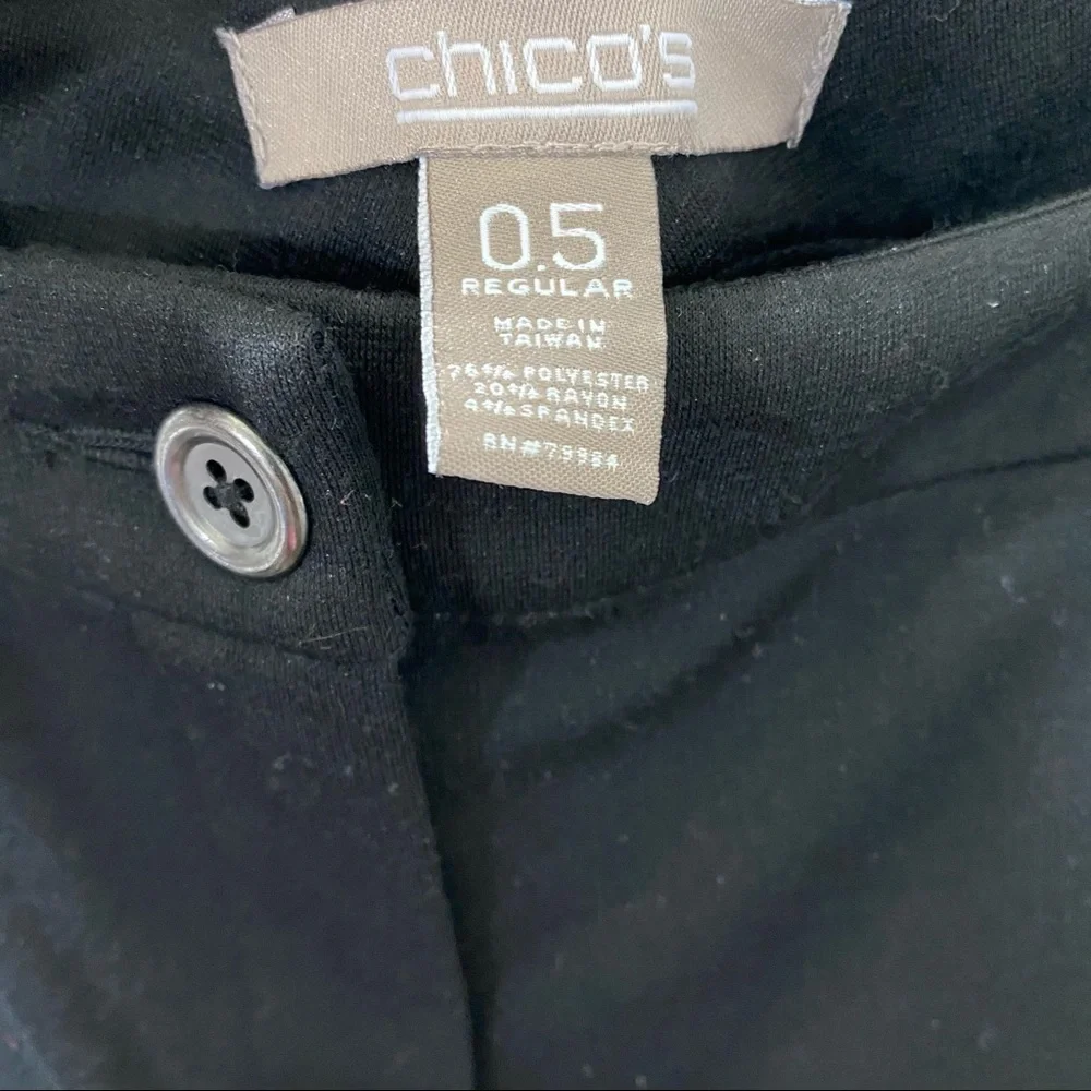 Chico’s Black Dress Zipper Jegging Pants 1027 - Picture 4 of 6